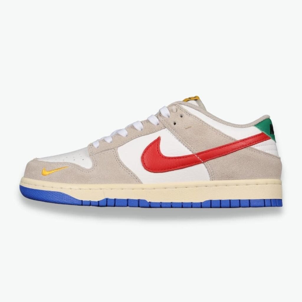 Nike Dunk Low "Light Iron Ore Red Blue"